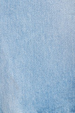 Short 90´S en jean azul claro con costuras amarillas decorativas