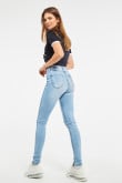 Jean jegging super alto gris oscuro