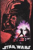 Camiseta negra con estampado de Star Wars y cuello redondo