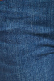 Jean push up azul intenso ajustado con pretina ancha y tiro alto