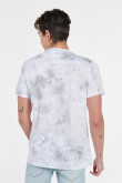 Camiseta cuello redondo blanca tie dye con diseño de Hora de Aventura