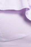 Blusa lila clara manga sisa con golas y cremallera lateral