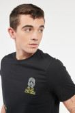 Camiseta negra manga corta con estampados de K-7