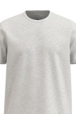 Camiseta cuello redondo unicolor en algodón con manga corta