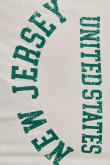 Camiseta unicolor crop top en algodón oversize con diseño college