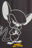 Camiseta manga corta gris y diseño de Pinky y Cerebro