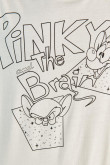 Camiseta crema clara con arte de Pinky y Cerebro