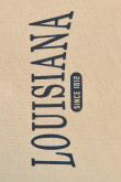 Camiseta unicolor crop top con diseño college y cuello redondo