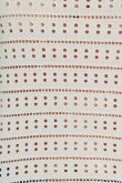 Camiseta cuello redondo crema clara con texturas y manga sisa