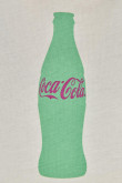 Camiseta manga ranglan corta crema con arte de Coca-Cola