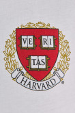 Camiseta unicolor con artes college de Harvard y manga corta
