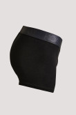 Bóxer negro cortotrunk con cintura elástica contramarcada