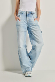 pantalon jeans de damas corte alto strech