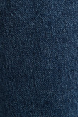 Jean azul oscuro paper bag con bolsillos, bota recta y tiro alto