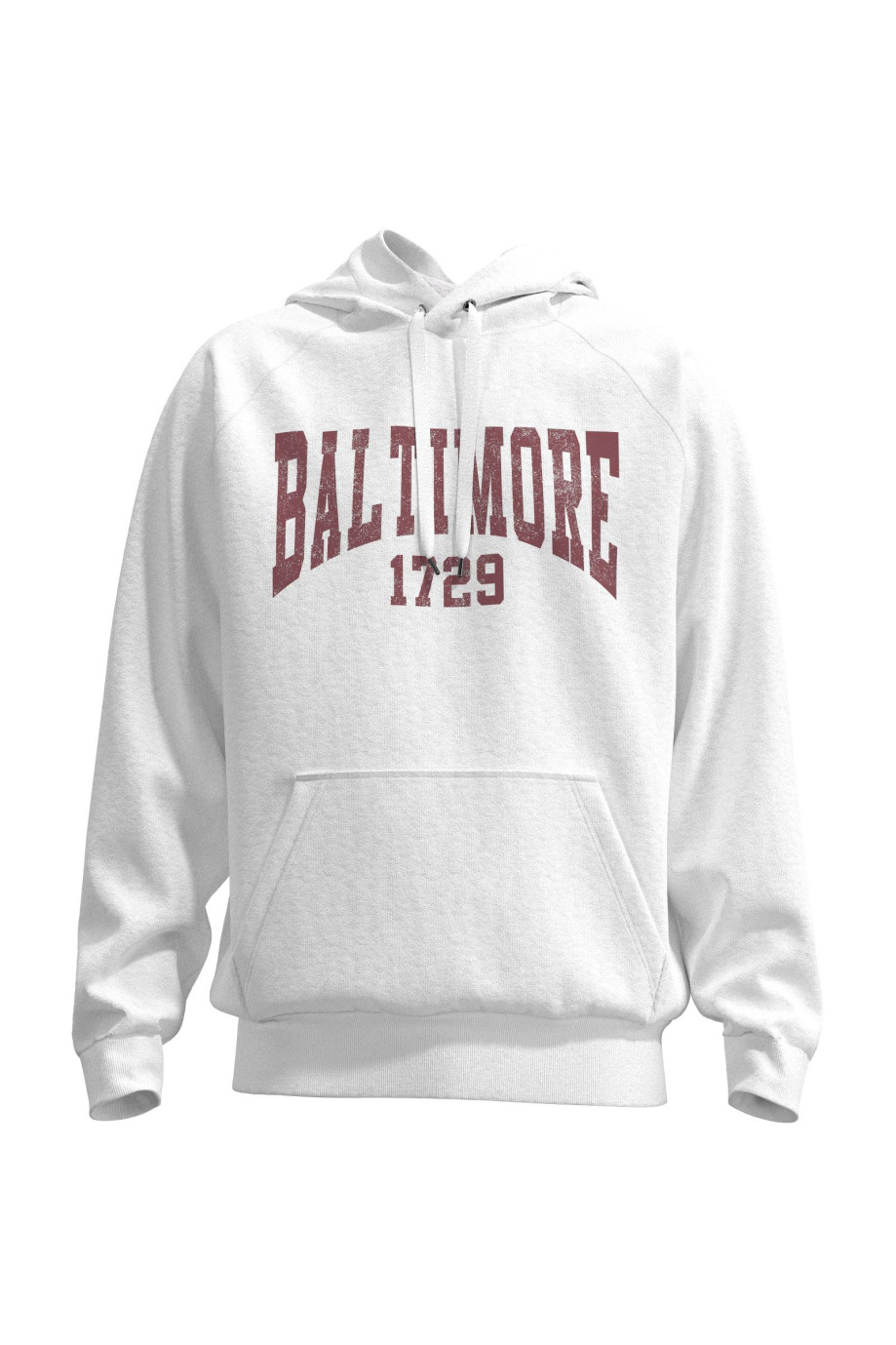 Buzo unicolor con diseño college de Baltimore y capota