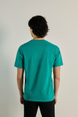 Camiseta cuello redondo verde oscura con motivo de Sprite