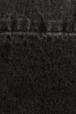 Chaqueta gris oscura bomber en jean oversize con bolsillo decorativo