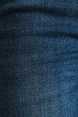 Jean tiro bajo skinny azul oscuro con costuras en contraste