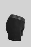 Bóxer brief-medio negro con costuras y cintura en contraste