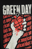 Buzo negro con diseño de Green Day y cuello redondo