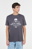 Camiseta gris intensa con manga corta y diseño de Star Wars