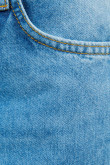 Jean ancho 90´S azul medio con tiro alto y 5 bolsillos