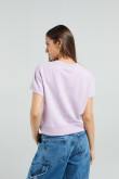 Camiseta manga corta lila con diseño college de Memphis