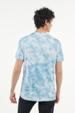 Camiseta azul clara tie dye con diseño de The Rolling Stones