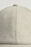 Cachucha beisbolera gris clara con diseños de líneas