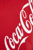 Camiseta crop top roja oversize con estampado de Coca-Cola