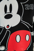 Buzo negro oversize con cuello redondo y diseño de Mickey