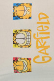 Camiseta oversize manga corta unicolor con arte de Garfield