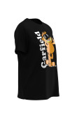 Camiseta manga corta unicolor con diseño delantero de Garfield