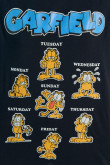 Camiseta unicolor en algodón con diseño de Garfield y manga corta