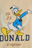 Buzo cuello redondo kaki claro con diseño de Donald