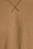 Camiseta manga larga unicolor con costura decorativa