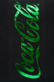 Buzo oversize negro con diseños de Coca-Cola y capota
