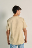 Camiseta unicolor en algodón con cuello redondo
