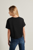 Pack X3 de camisetas crop top negras con manga corta