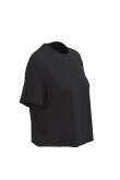 Pack X3 de camisetas crop top negras con manga corta