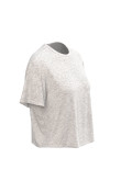 Pack de camisetas crop top X3 grises con cuello redondo