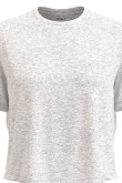 Pack de camisetas crop top X3 grises con cuello redondo