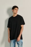 Pack de camisetas negras X2 oversize con hombro rodado