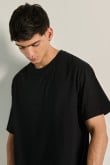 Pack de camisetas negras X2 oversize con hombro rodado