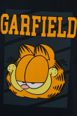 Camiseta azul intensa manga corta con diseño de Garfield