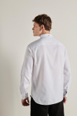 Camisa en algodón unicolor con cuello button down