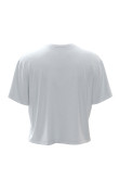 Pack de camisetas X2 unicolor crop top con manga corta