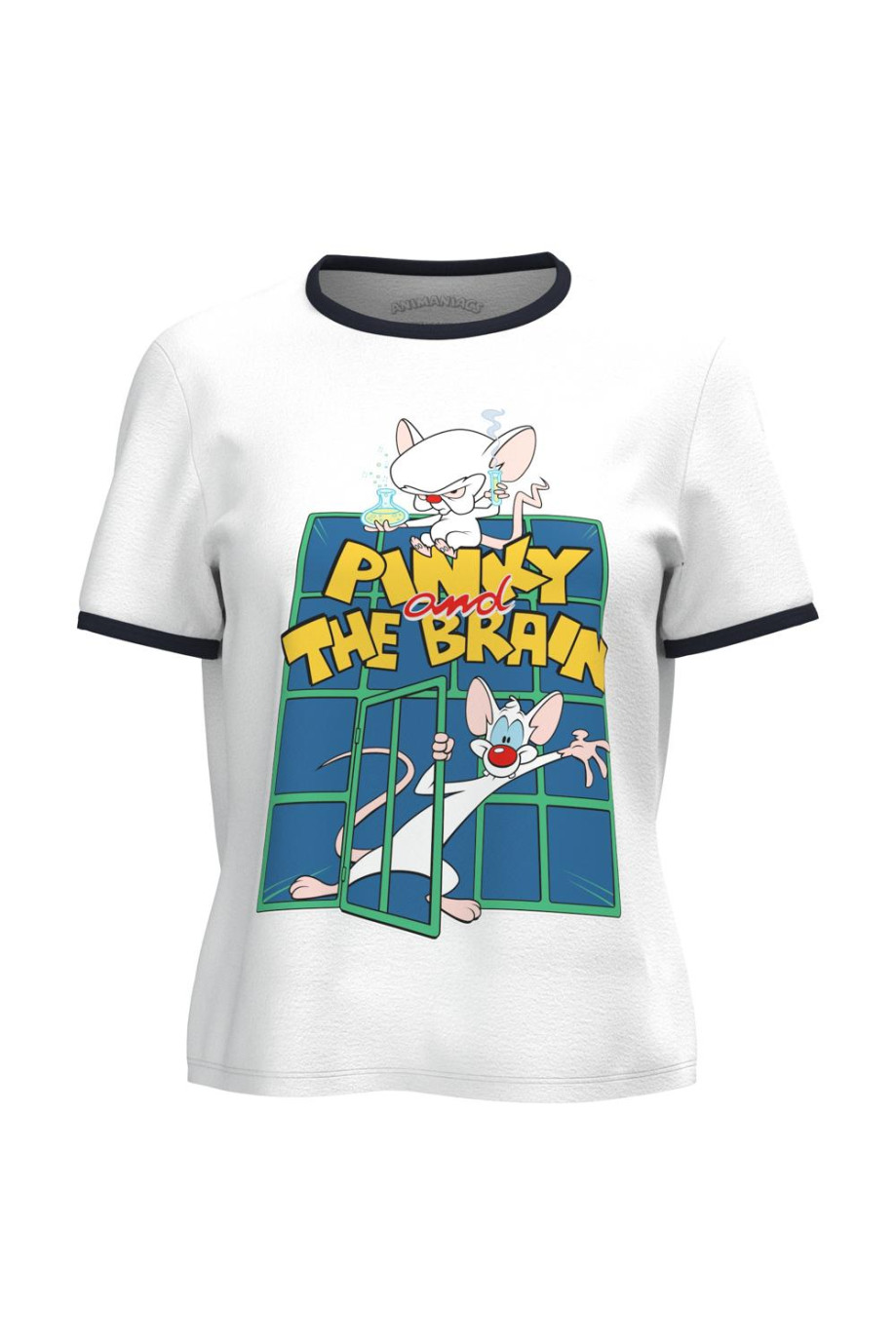 Camiseta de contrastes femenina de Pinky y Cerebro