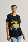 Camiseta unicolor manga corta con diseño de Pinky y Cerebro
