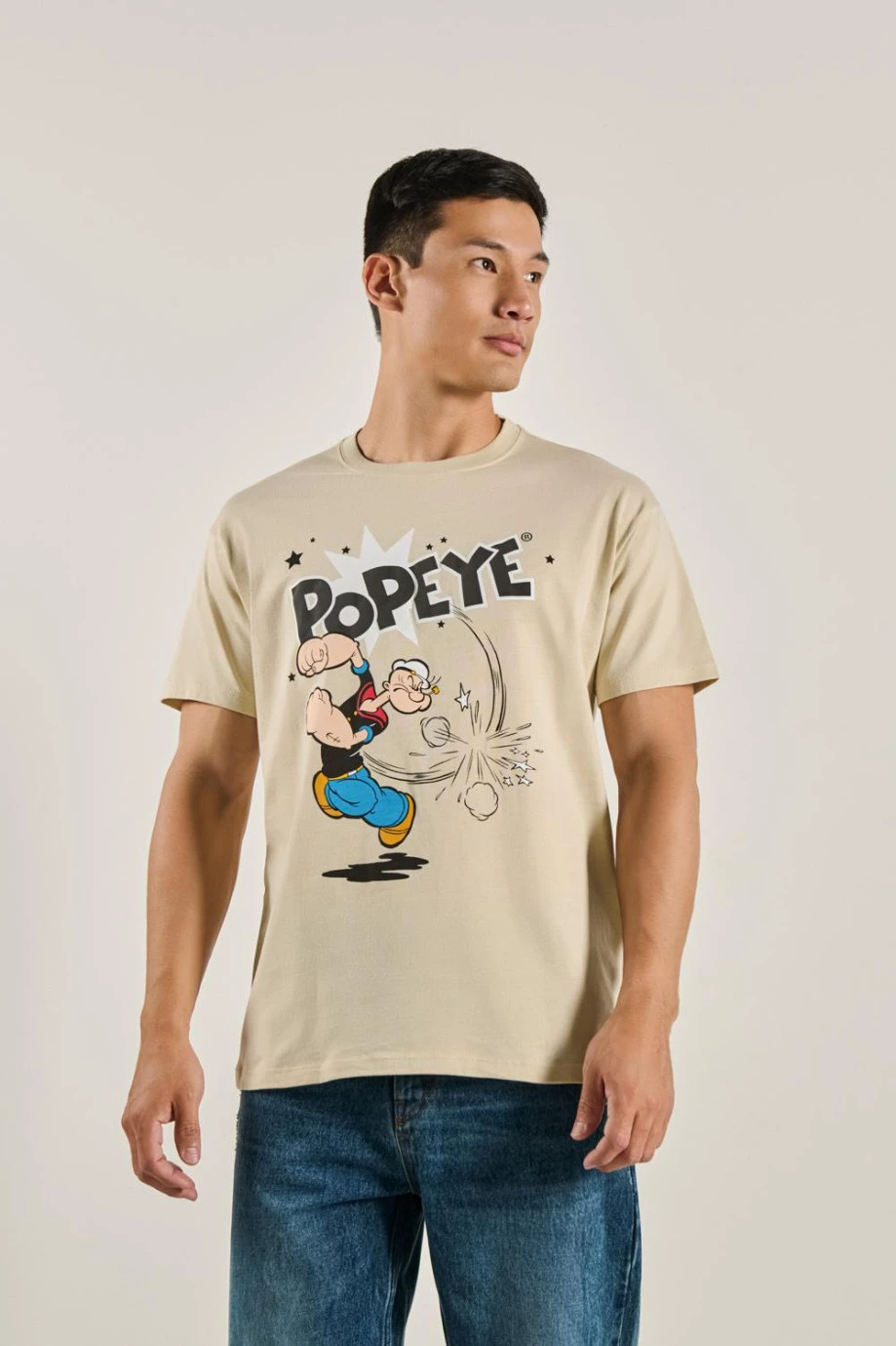 Camiseta manga corta con estampado de Popeye.